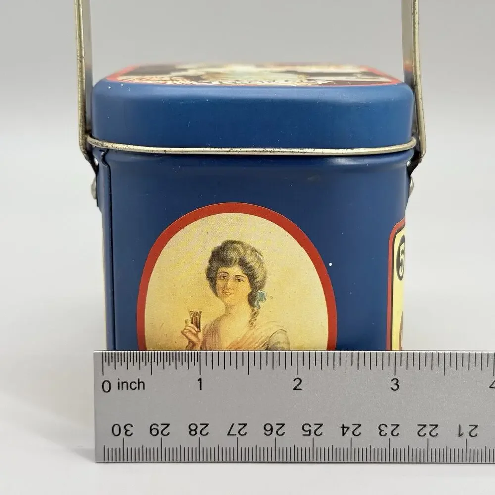 Vintage 1988 Tin Pepsi Advertisement Box W/ Handles & Lid Patina Collectible